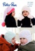 Knitting Pattern - Peter Pan P1205 - Cupcake - Balaclava, Hats & Mitts